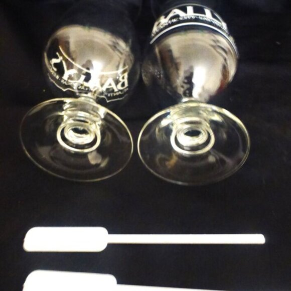 Expired Lot of 2 BALLY'S Glasses Bally's Glass Liquor Glass Barware Vintage Bar - Picture 3 of 4